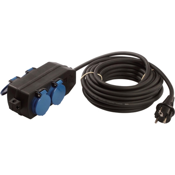 Bachmann 349.044 Verteilersteckdose 4x Schutzkontakt 10 Meter