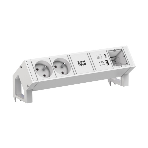 Bachmann 902.3102 Steckdosenleiste DESK2 white 2xUTE