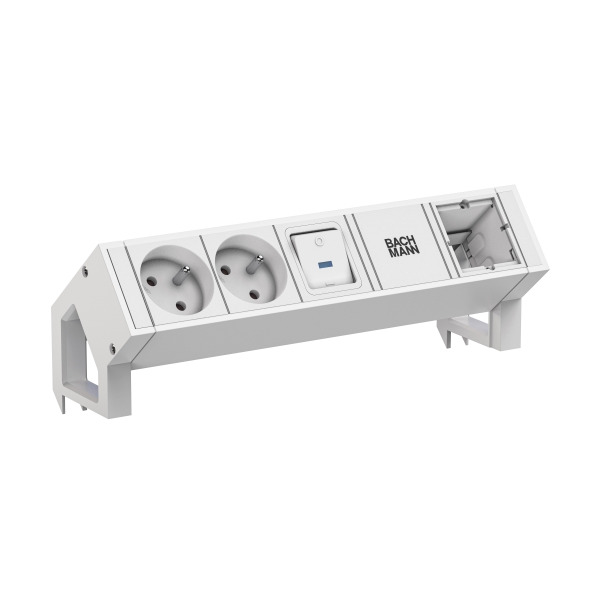 Bachmann 902.3103 Steckdosenleiste DESK2 white 2xUTE