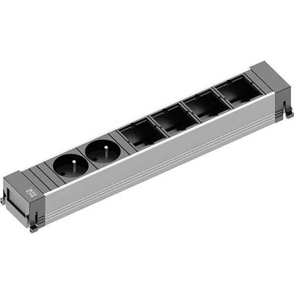 Bachmann 916.023 Steckdoseneinheit 6-fach Alu schwarz