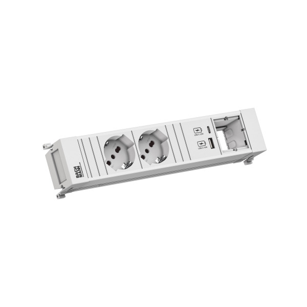 Bachmann 916.726 Steckdosenleiste 2xP40 1x Custom Modul 1xUSB
