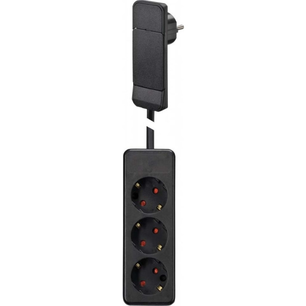 Bachmann 933.014 Schutzkontakt-Flachstecker schwarz 1,6 Meter Leitung
