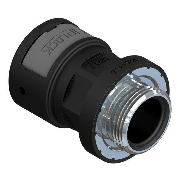 Fränkische ASPA-12M16MB-5 ASPA-12M16MB-5 schwarz Verschraubung Metallgewinde metr. kurz 4890472600 10 Stück