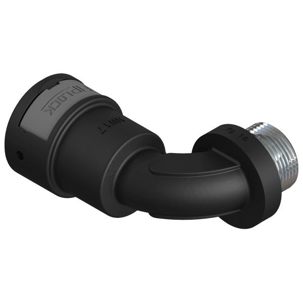Fränkische AEPA-36P36MB AEPA-36P36MB schwarz Bogen 90° Metallgewinde PG 4890882000 4 Stück
