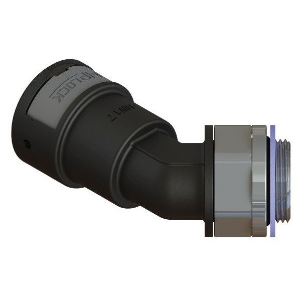 Fränkische AAPA-29M32SB-8 AAPA-29M32SB-8 schwarz Winkel 45° Metallgew. drehbar metr. kurz 4891031900 6 Stück