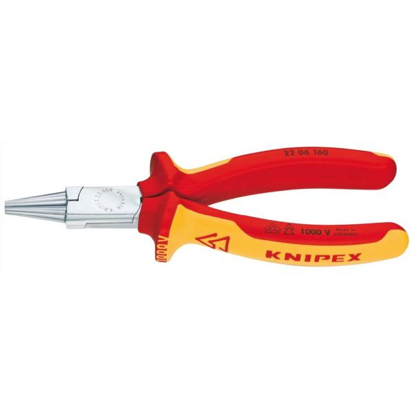 Knipex 2206160 Rundzange verchromt 160mm