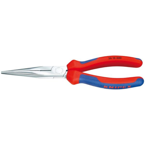 Knipex 2615200 Flachrundzange mit Schneide 200mm