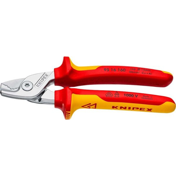 Knipex 9516160 VDE Kabelschere bis 15mm/50mm²