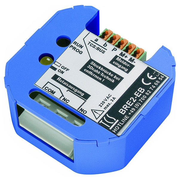 TCS BRE2-EB Kombigerät mit Binärausgang für Schaltfunktionen und Binäreingang zum Auslösen von Steuerfunktionen 1-fach Unterputz