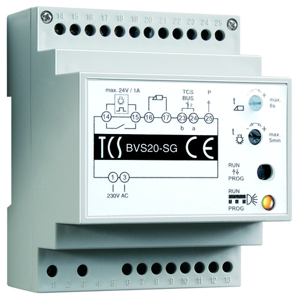 TCS BVS20-SG Versorgungs- und Steuergerät für Audio-Anlagen an 1 Strang Hutschiene 4 TE