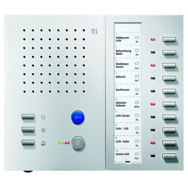 TCS IMM2100-0140 Audio Innenstation zum Freisprechen Serie IMM 5 + 10 Tasten Aufputzmontage weiß