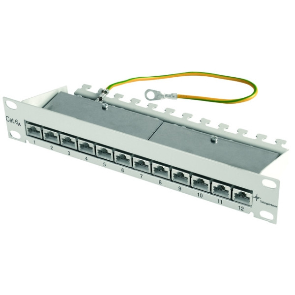 Telegärtner 100007002 Mini PatchPanel Cat.6A MPP12-HS K
