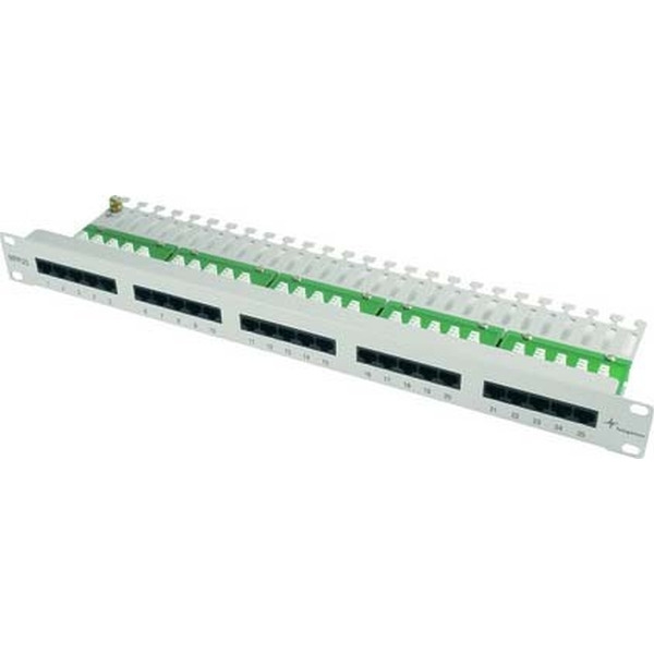 Telegärtner 100007031 19 Zoll ISDN-Panel 25-Port 1HE RAL7035