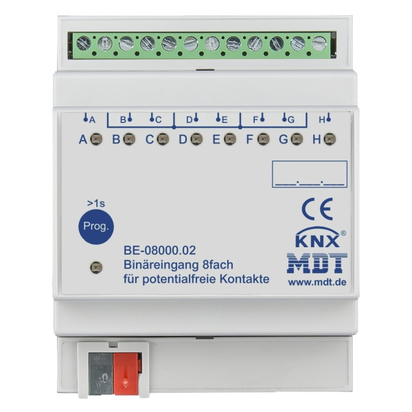 MDT BE-08000.02 KNX Binäreingang 8-fach 4TE REG Ausführung potentialfrei