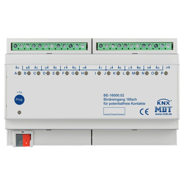 MDT BE-16000.02 KNX Binäreingang 16-fach 8TE REG Ausführung potentialfrei