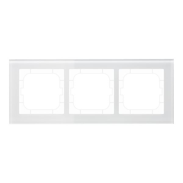 MDT BE-GTR363W.01 KNX Glasrahmen 3-fach für 63 mm Programme Weiß