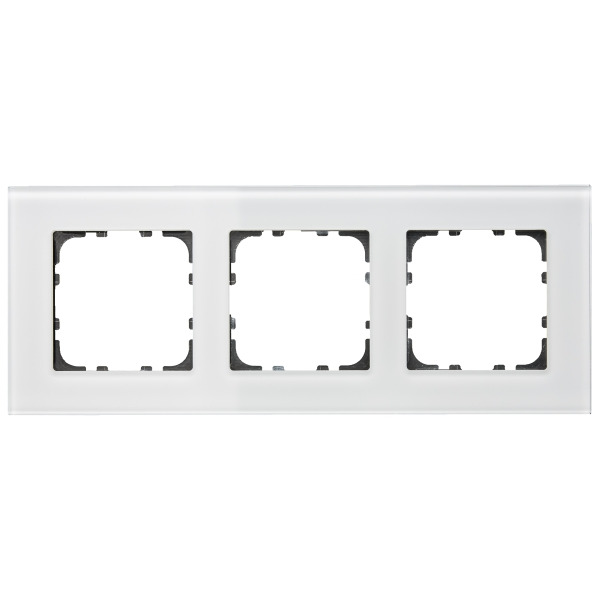 MDT BE-GTR3W.01 KNX Glasrahmen 3-fach für 55 mm Programme Weiß