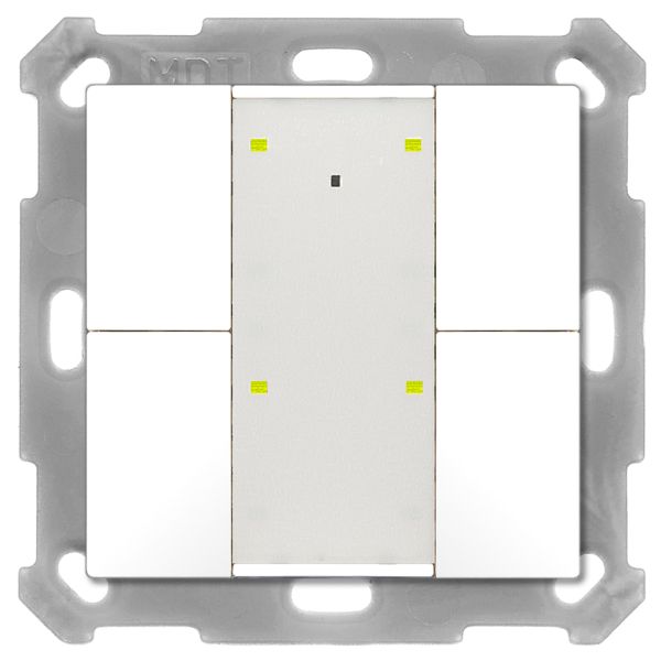 MDT BE-TA55P4.02 KNX Taster Plus 55 4-fach Reinweiß matt