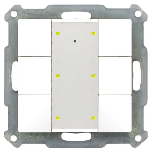 MDT BE-TA55P6.01 KNX Taster 55 Plus 6-fach Reinweiß matt