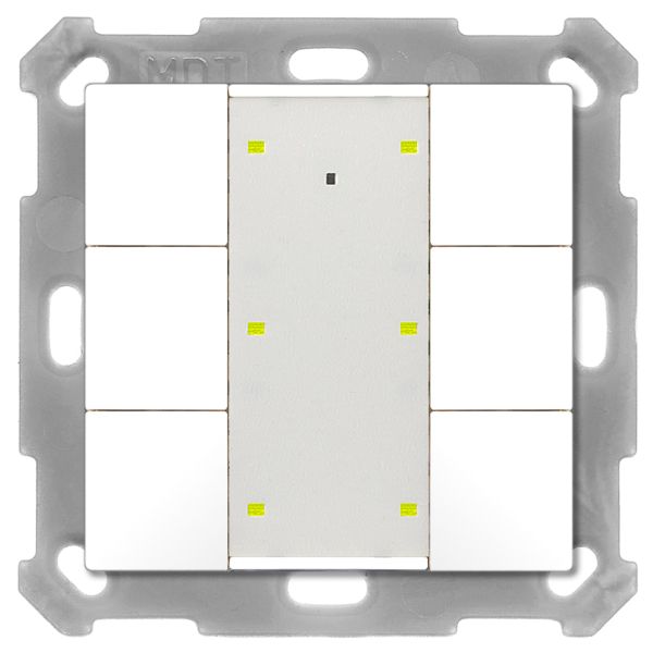 MDT BE-TA55P6.02 KNX Taster Plus 55 6-fach Reinweiß matt