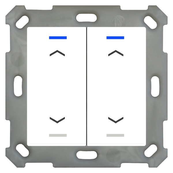 MDT BE-TAL5502.A1 KNX Taster Light 55 2-fach RGBW Reinweiß glänzend Jalousie