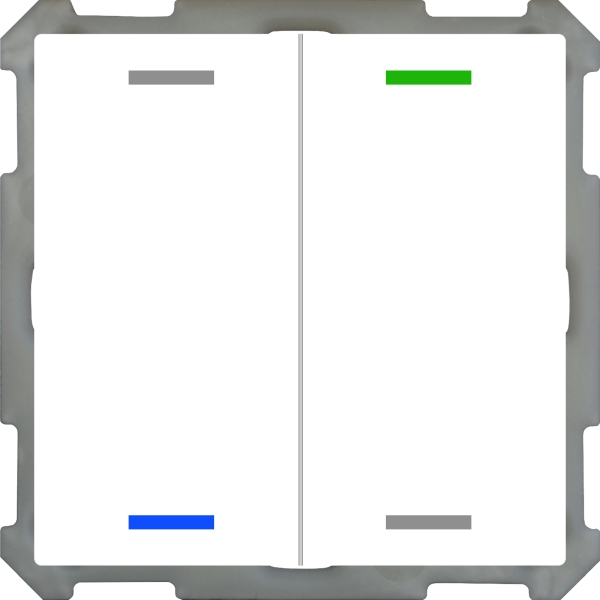 MDT BE-TAL6302.01 KNX Taster Light 63 2-fach RGBW Studioweiß glänzend Neutral