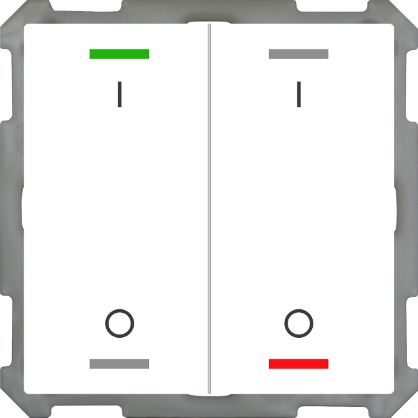 MDT BE-TAL6302.B1 KNX Taster Light 63 2-fach RGBW Studioweiß glänzend Schalten