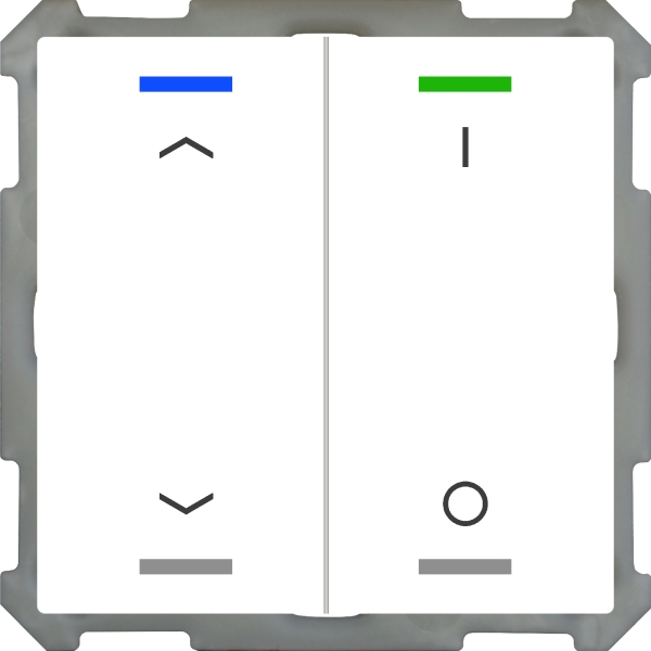 MDT BE-TAL6302.C1 KNX Taster Light 63 2-fach RGBW Studioweiß glänzend Jalousie & Schalten