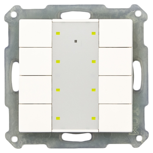 MDT RF-TA55A8.01 KNX KNX RF+ Funk Taster Plus 8-fach mit Aktor 55 mm Reinweiß glänzend