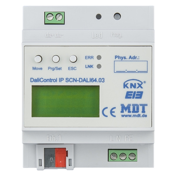 MDT SCN-DALI64.03 KNX DALI Control IP64 Gateway mit Webinterface 4TE REG