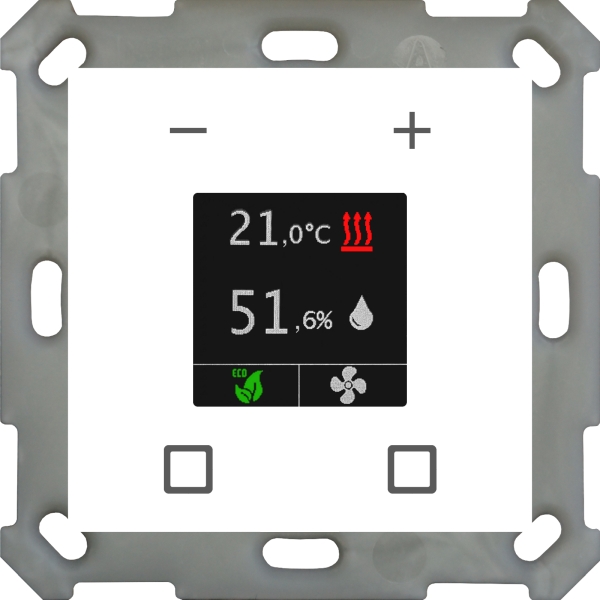 MDT SCN-RTN55S.01 KNX Raumtemperatur-Nebenstelle Smart 55 Reinweiß glänzend