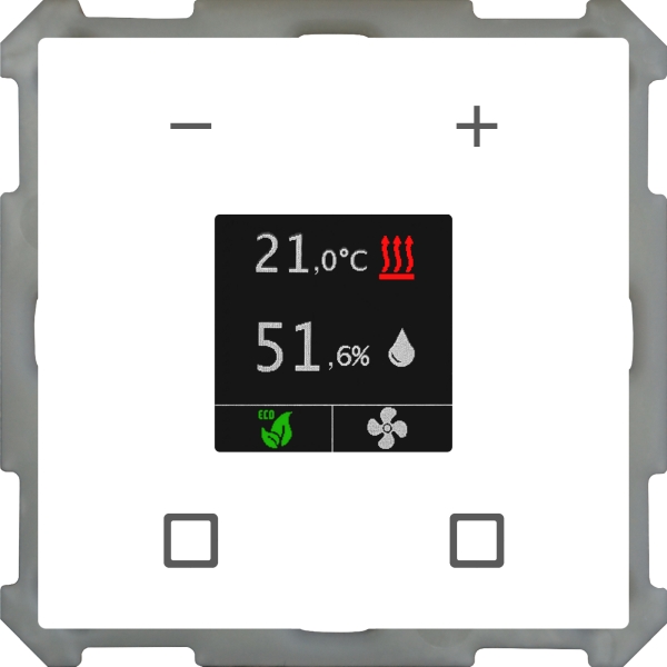 MDT SCN-RTN63S.01 KNX Raumtemperatur-Nebenstelle Smart 63 Studioweiß glänzend