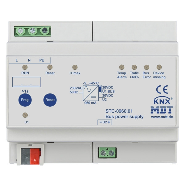 MDT STC-0960.01 KNX Busspannungsversorgung mit Diagnosefunktion 6TE REG 960 mA