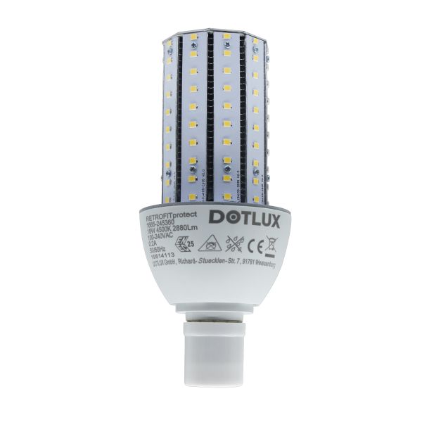 Dotlux 1665-245360 LED-Strassenlampe RETROFITprotect E27 18W 4500K