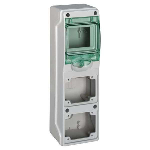 Schneider Electric 13151 Kaedra Mini-Leergehäuse 2 Montagestellen für Steckdosen 65x85mm 4 TE