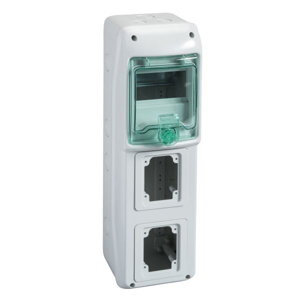 Schneider Electric 13153 Kaedra Leergehäuse 2 Montagestellen für Steckdosen 90x100mm 5 TE