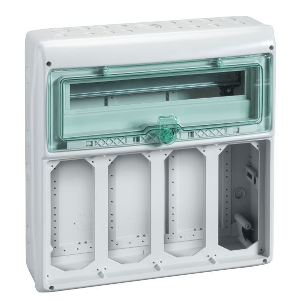 Schneider Electric 13163 Kaedra Leergehäuse 4 Montagestellen für Steckdosen 103x225mm 18+1 TE