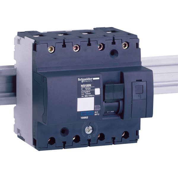 Schneider 18652 Leistungsschalter NG125N, 4P, 25A, C-Charakteristik
