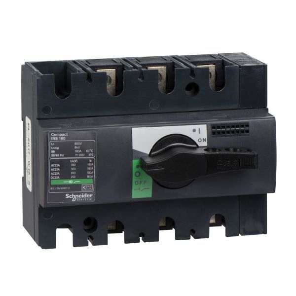 Schneider Electric 28912 Lasttrennsch. INS160,3P 160A/690V AC/250V DC,Drehantrieb schwarz