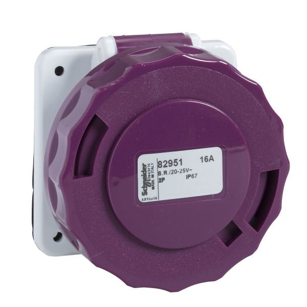 Schneider 82952 Anbausteckdose, 16A, 3p, 20-25 V AC, IP67