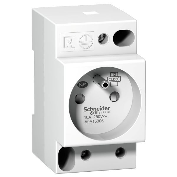 Schneider A9A15306 Steckdose iPC, 2P+E, 16A, 250VAC, NFC 15100, französische Ausführung