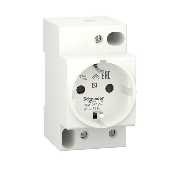 Schneider A9A15310 Steckdose iPC, 2P+E, 16A, 250VAC, KEMA/VDE 0620, deutsche Ausführung