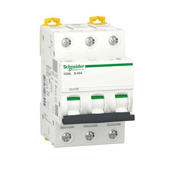 Schneider A9F93340 Leitungsschutzschalter iC60L, 3P, 40A, B-Charakteristik, 20kA