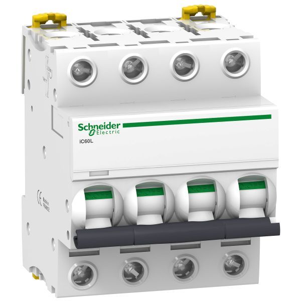 Schneider A9F94416 Leitungsschutzschalter iC60L, 4P, 16A, C-Charakteristik, 25kA