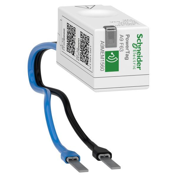 Schneider A9MEM1560 Energiezähler, PowerTag Flex 63A 1P+N, Funk, Position oben und unten, Genauigkeitsklasse 1