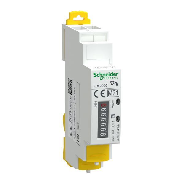 Schneider A9MEM2000 Energiezähler iEM2000, 1-phasig 230V, 40A, MID konform, Genauigkeitsklasse 1