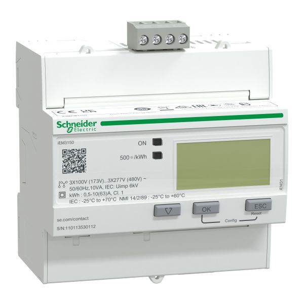 Schneider Electric A9MEM3150 Energiezähler 3-phasig 63A erweiterte Messfunktion Modbus