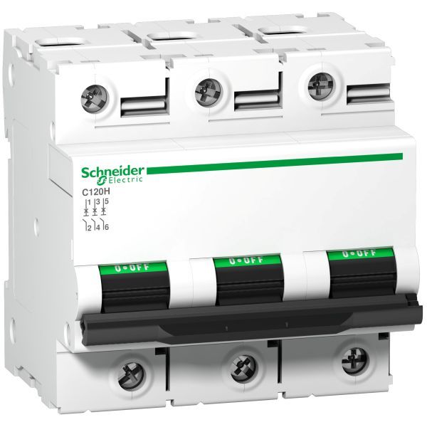 Schneider A9N18469 Leitungsschutzschalter C120H, 3P, 100A, C Charakteristik, 15kA