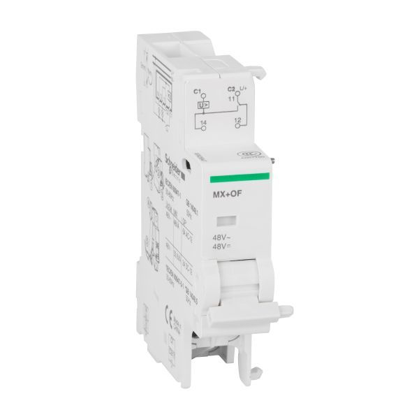 Schneider A9N26947 Arbeitsstromauslöser MX+Hilfskontakt OF, 48V AC/DC