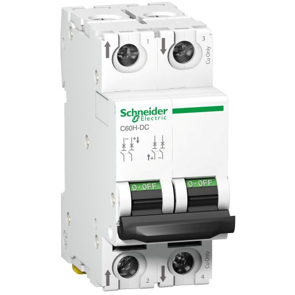 Schneider A9N61538 Leitungsschutzschalter C60H-DC, 2P, 50A, C-Charakteristik,